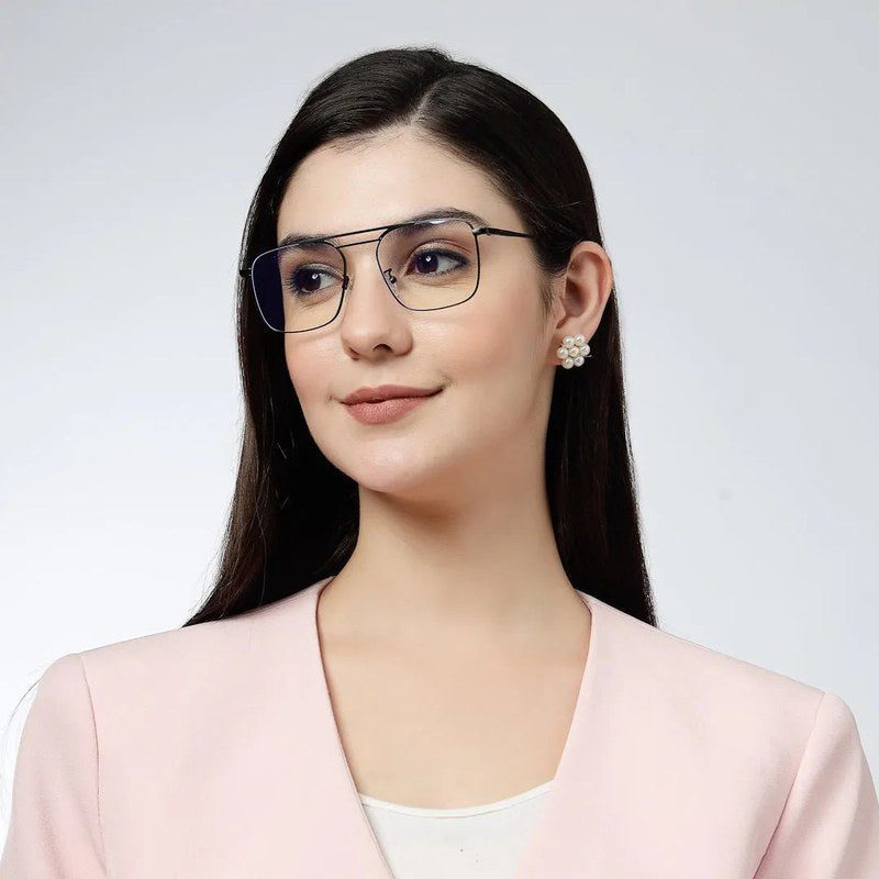 Neuron Black Medium Full Rim RECTANGLE Computer Glasses for Men & Women — Hashtag Eyewears