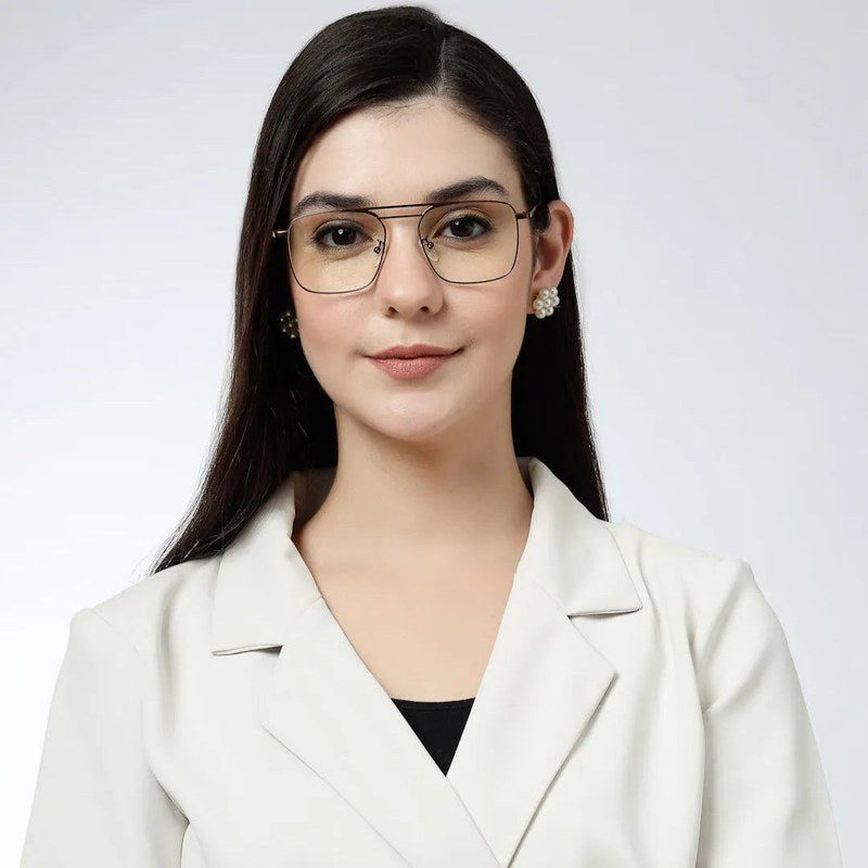 Neuron Brown Medium Full Rim RECTANGLE Computer Glasses for Men & Women — Hashtag Eyewears