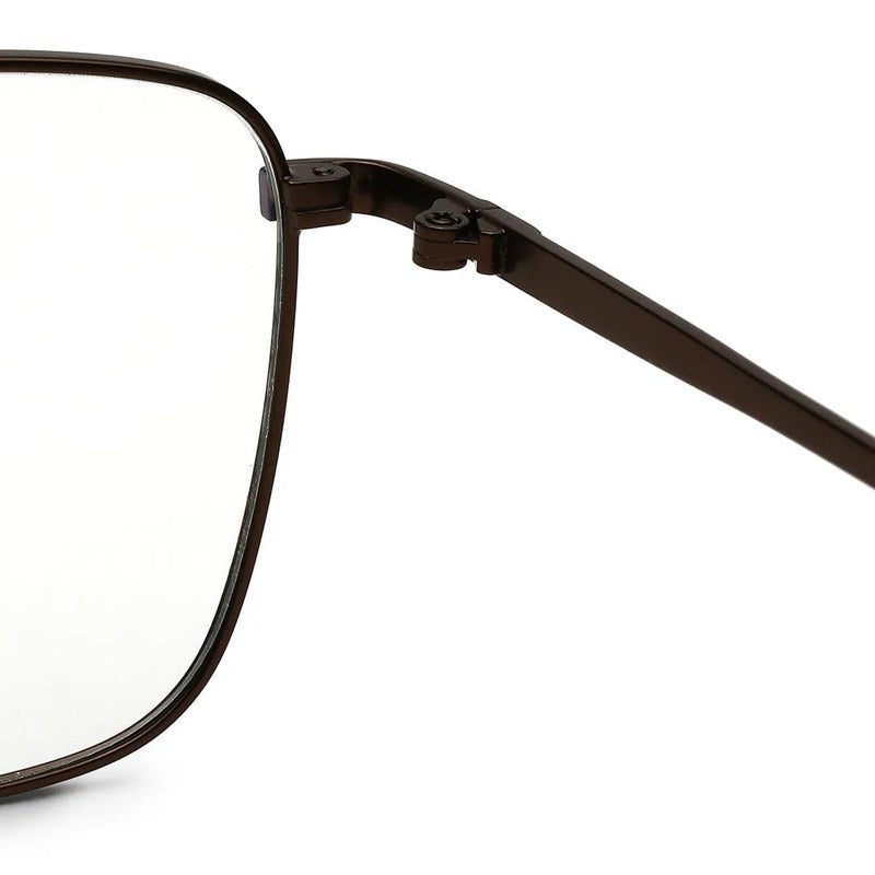 Neuron Brown Medium Full Rim RECTANGLE Computer Glasses for Men & Women — Hashtag Eyewears