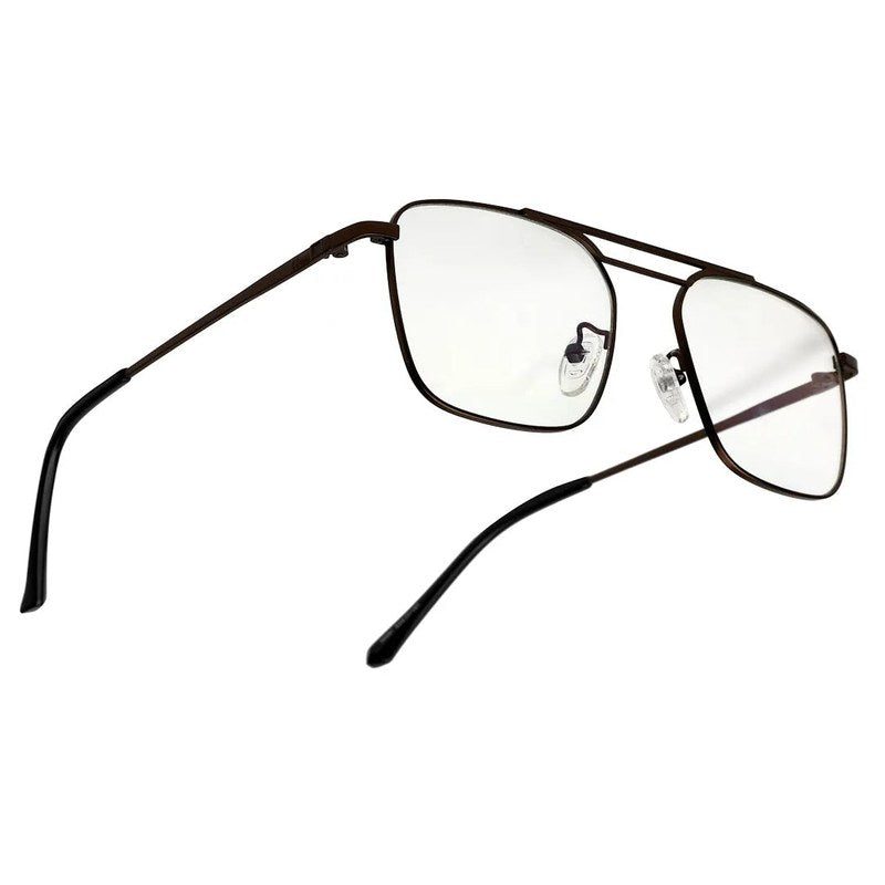 Neuron Brown Medium Full Rim RECTANGLE Computer Glasses for Men & Women — Hashtag Eyewears