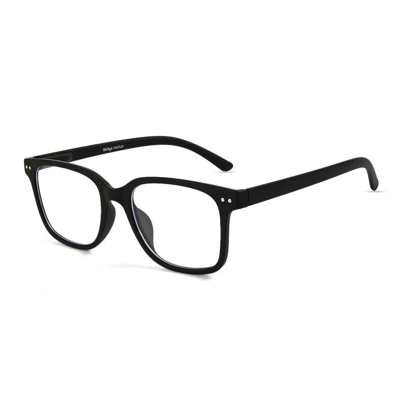 NexEye Black Medium Full Rim RECTANGLE Computer Glasses for Men & Women — Hashtag Eyewears