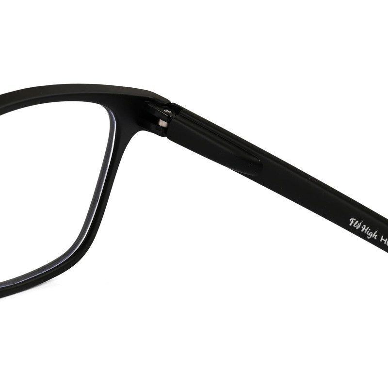 NexEye Black Medium Full Rim RECTANGLE Computer Glasses for Men & Women — Hashtag Eyewears