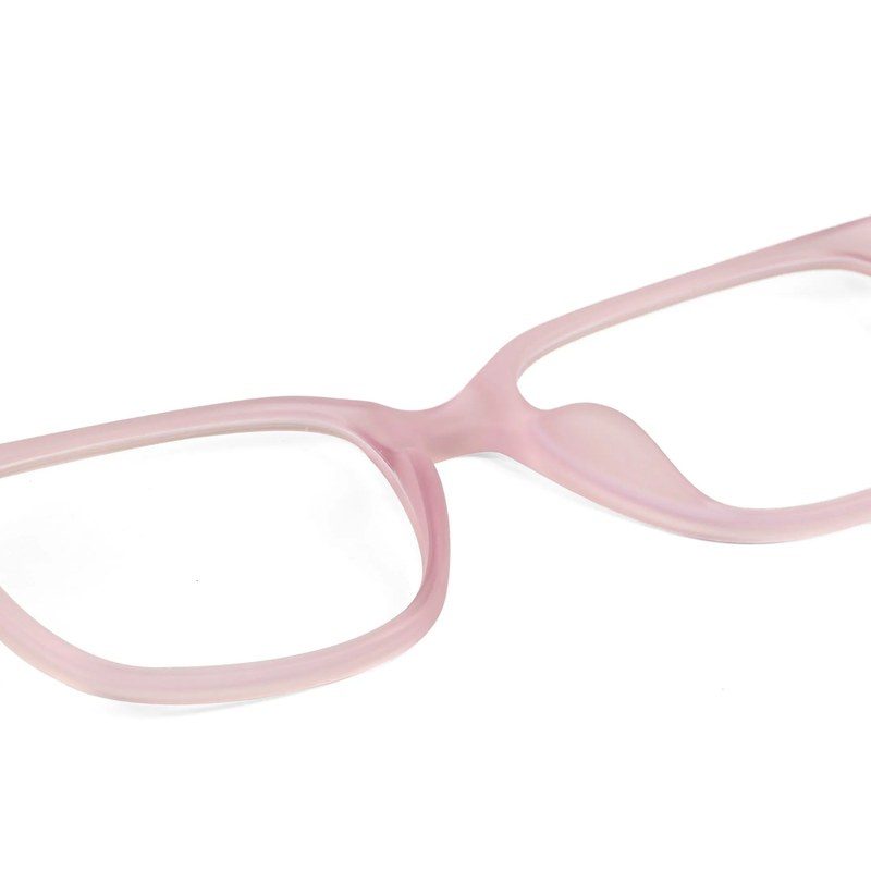 NexEye Transparent Baby Pink Medium Full Rim RECTANGLE Computer Glasses for Men & Women — Hashtag Eyewears