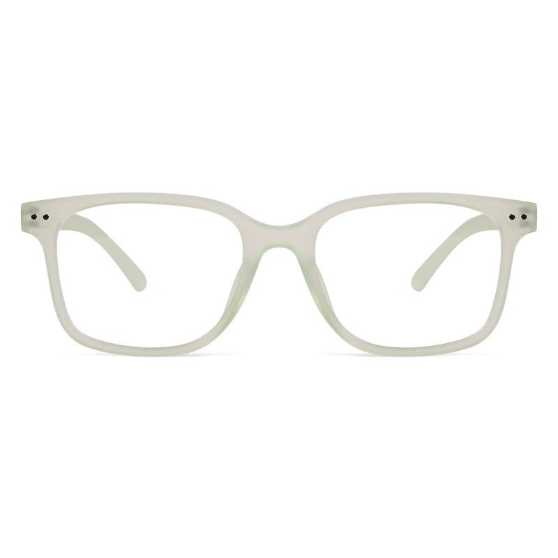 NexEye Transparent Light Green Medium Full Rim RECTANGLE Computer Glasses for Men & Women — Hashtag Eyewears
