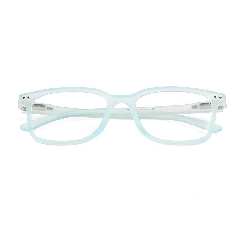 NexEye Transparent Light Skyblue Medium Full Rim RECTANGLE Computer Glasses for Men & Women — Hashtag Eyewears