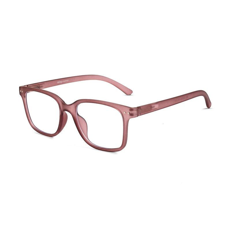 NexEye Transparent Mate Maroon Medium Full Rim RECTANGLE Computer Glasses for Men & Women — Hashtag Eyewears