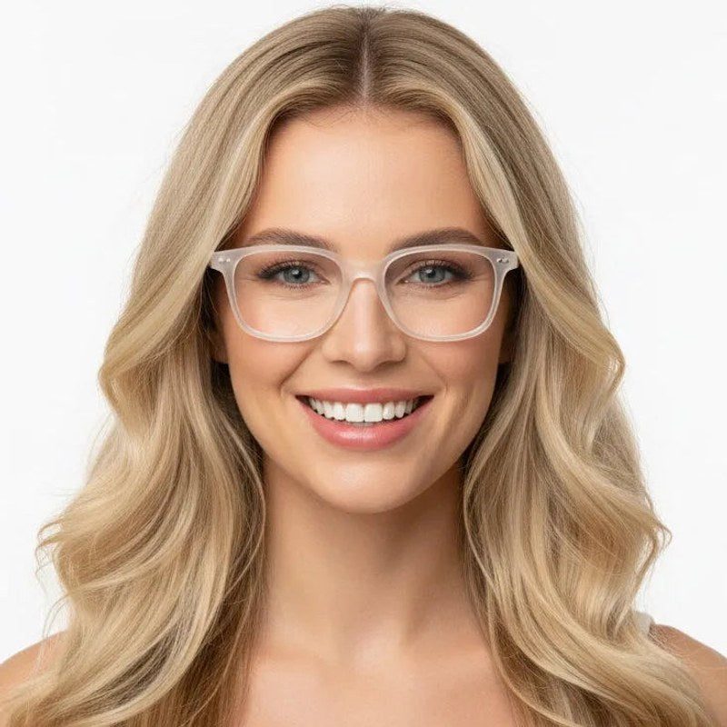 NexEye Transparent Medium Full Rim RECTANGLE Computer Glasses for Men & Women — Hashtag Eyewears