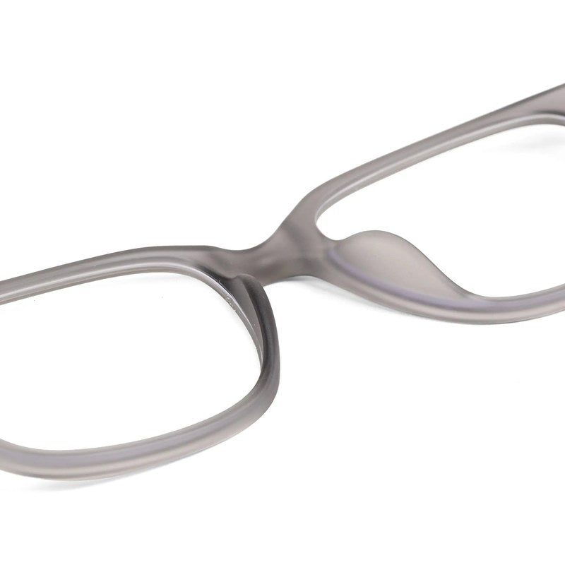 NexEye Transparent Smoke Medium Full Rim RECTANGLE Computer Glasses for Men & Women — Hashtag Eyewears