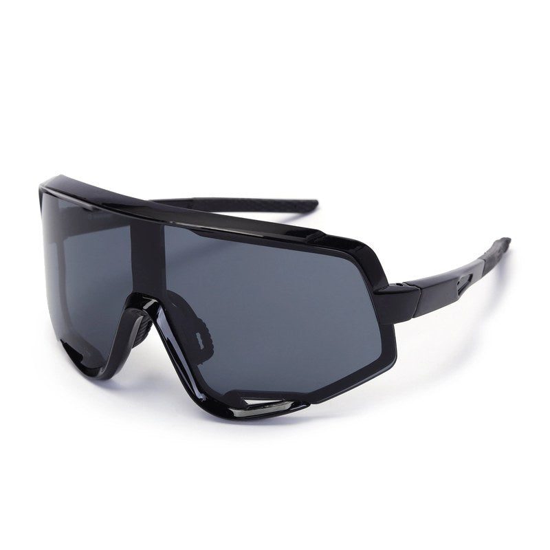 Nexis Black Large Full Rim Shield Sports Sunglasses for Men & Women — Hashtag Eyewears