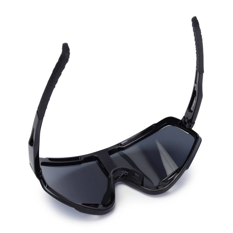 Nexis Black Large Full Rim Shield Sports Sunglasses for Men & Women — Hashtag Eyewears