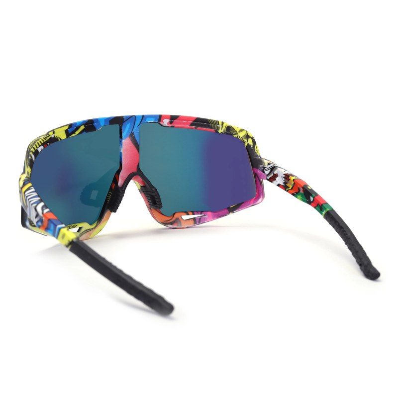 Nexis Multi Colour/Texture Large Full Rim Shield Sports Sunglasses for Men & Women — Hashtag Eyewears
