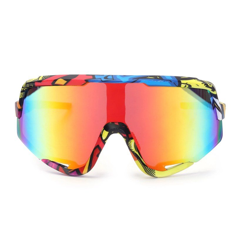 Nexis Multi Colour/Texture Large Full Rim Shield Sports Sunglasses for Men & Women — Hashtag Eyewears