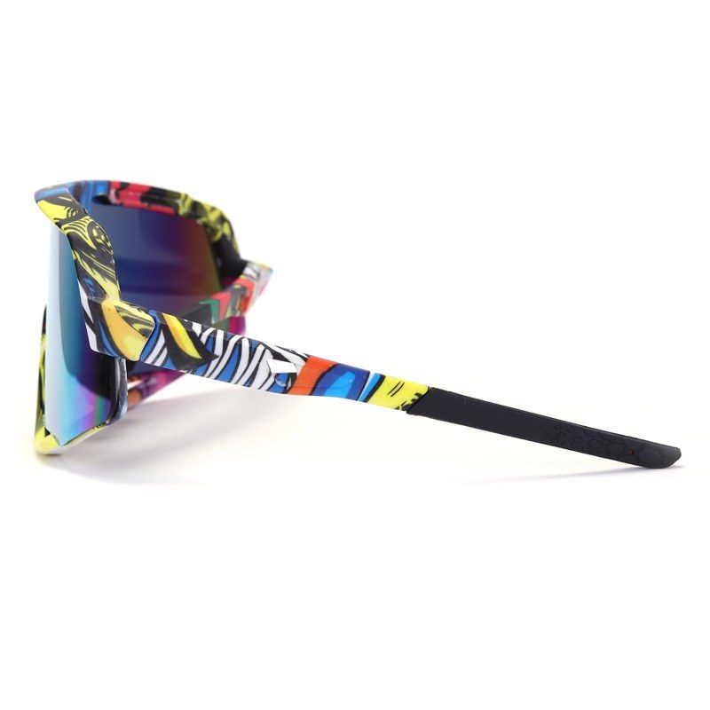 Nexis Multi Colour/Texture Large Full Rim Shield Sports Sunglasses for Men & Women — Hashtag Eyewears
