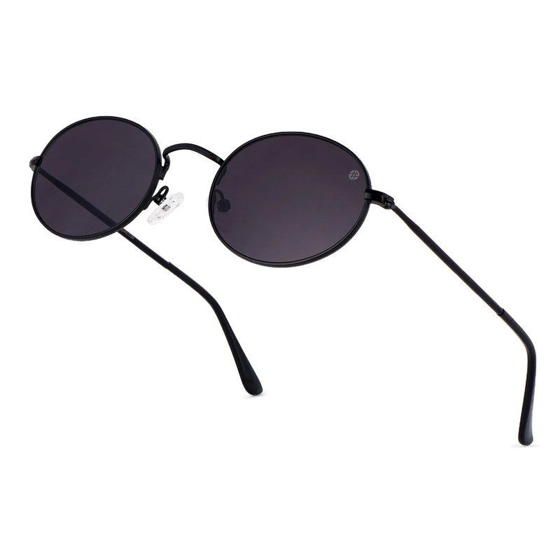 Nimbra Black Small Full Rim Oval Sunglasses for Women — Hashtag Eyewears