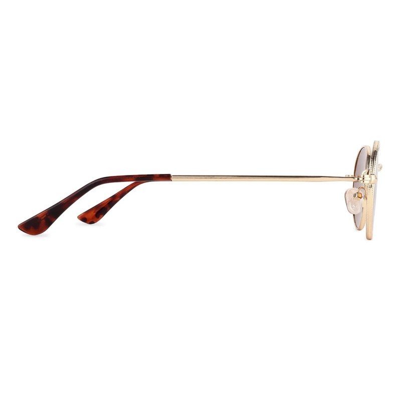 Nimbra Brown Small Full Rim Oval Sunglasses for Women — Hashtag Eyewears