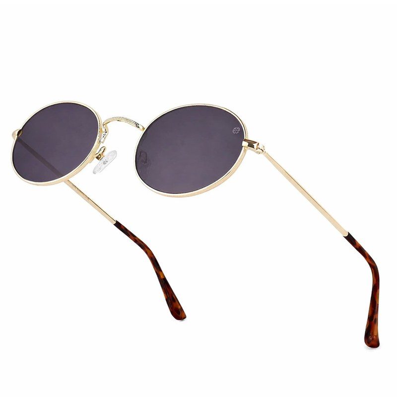 Nimbra Golden Small Full Rim Oval Sunglasses for Women — Hashtag Eyewears