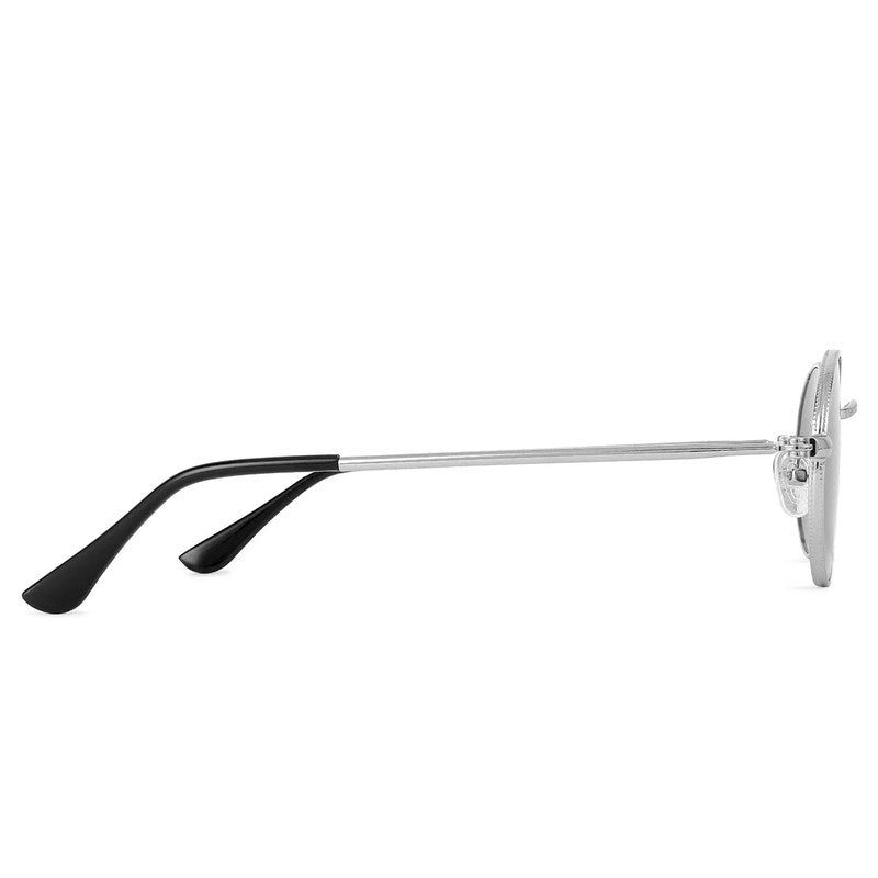 Nimbra Silver Small Full Rim Oval Sunglasses for Women — Hashtag Eyewears