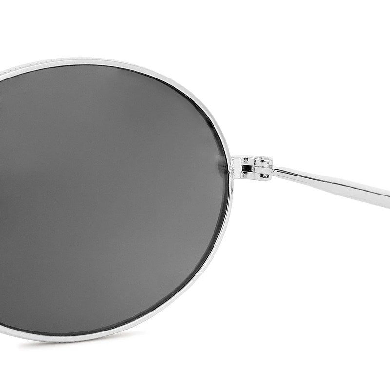 Nimbra Silver Small Full Rim Oval Sunglasses for Women — Hashtag Eyewears