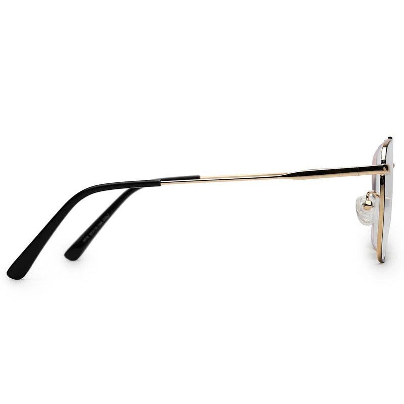 Nova Black & Gold Medium Full Rim Square Computer Glasses for Men & Women — Hashtag Eyewears