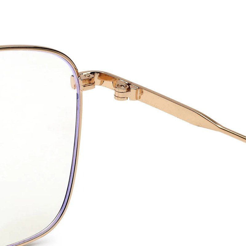 Nova Black & Gold Medium Full Rim Square Computer Glasses for Men & Women — Hashtag Eyewears