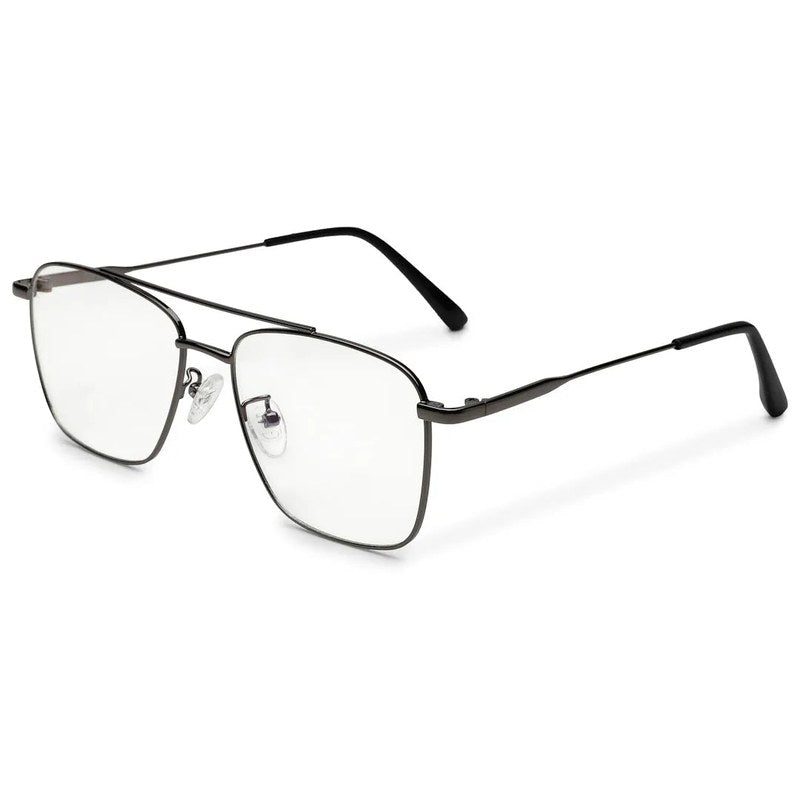 Nova Grey Medium Full Rim Square Computer Glasses for Men & Women — Hashtag Eyewears