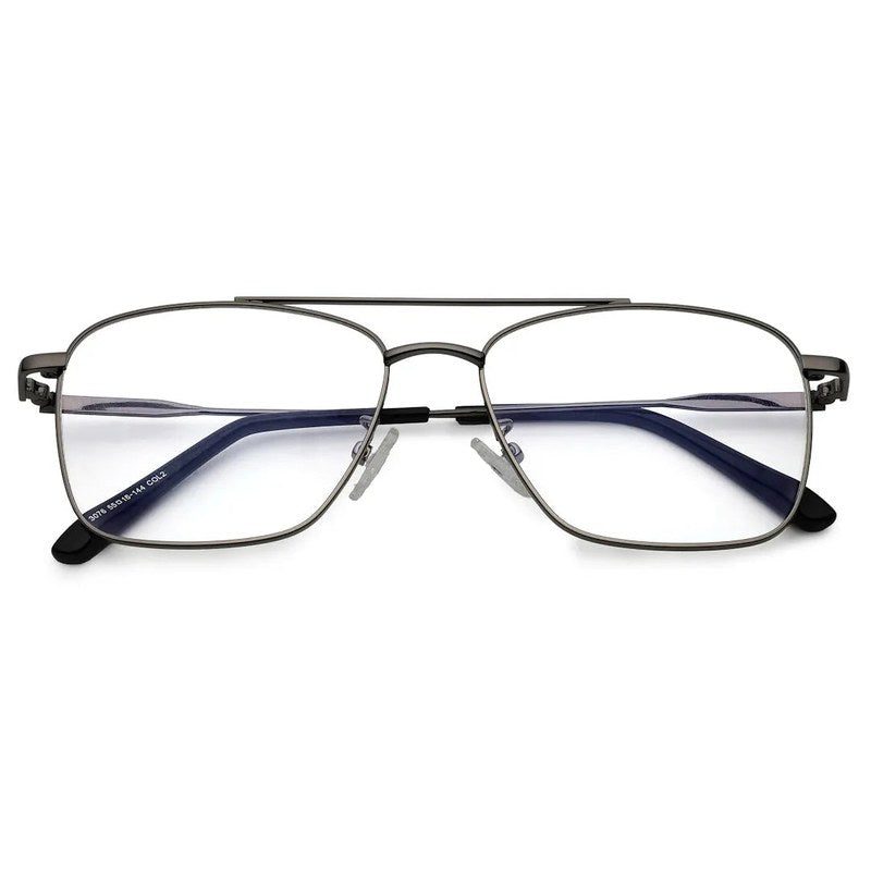 Nova Grey Medium Full Rim Square Computer Glasses for Men & Women — Hashtag Eyewears