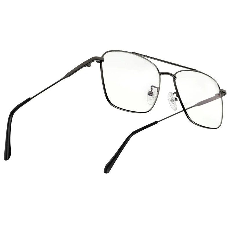 Nova Grey Medium Full Rim Square Computer Glasses for Men & Women — Hashtag Eyewears