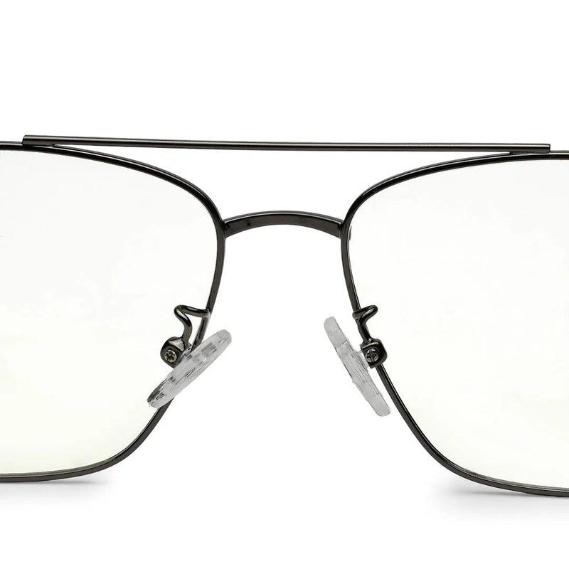 Nova Grey Medium Full Rim Square Computer Glasses for Men & Women — Hashtag Eyewears