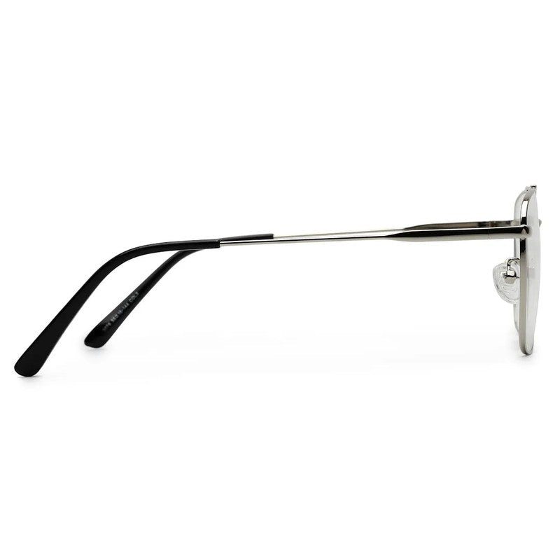 Nova Silver Medium Full Rim Square Computer Glasses for Men & Women — Hashtag Eyewears