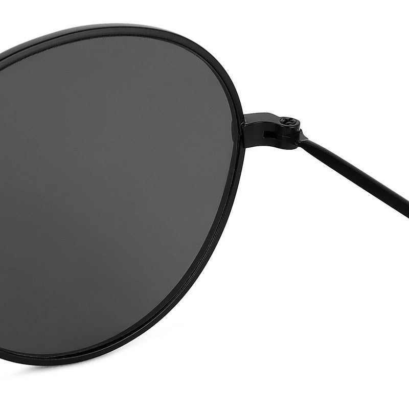 Nylora Black Small Full Rim Round Sunglasses for Kids — Hashtag Eyewears
