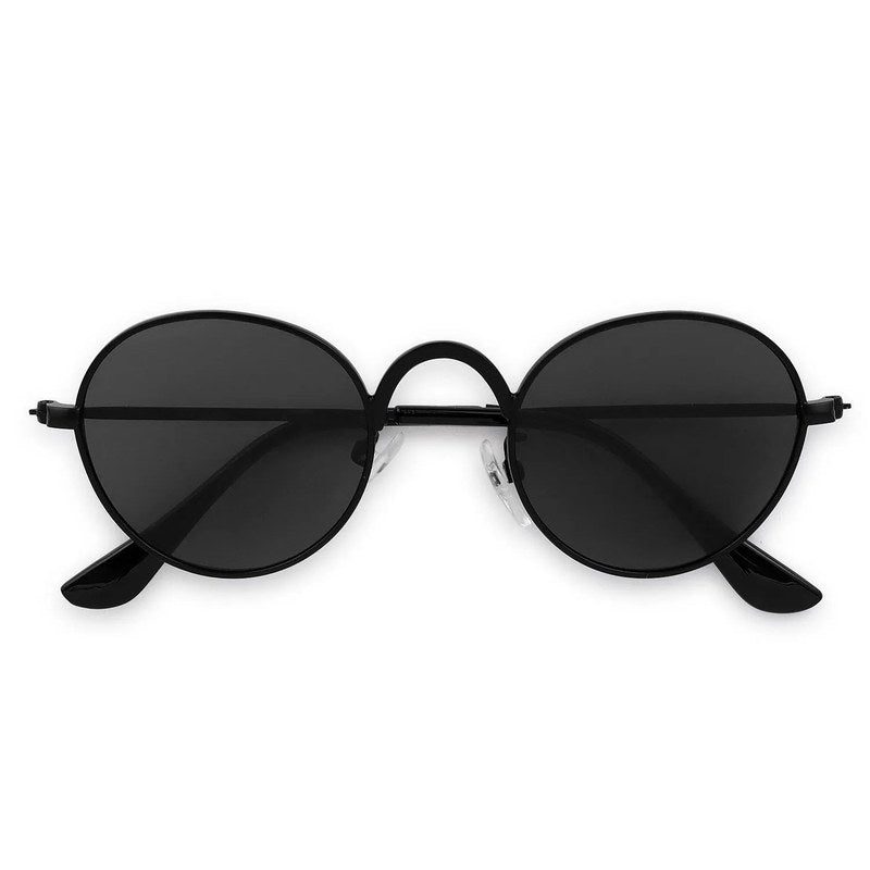 Nylora Black Small Full Rim Round Sunglasses for Kids — Hashtag Eyewears