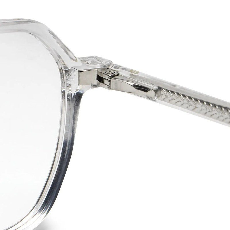 Nymora Transparent Medium Full Rim Hexagonal Clip-on for Men — Hashtag Eyewears
