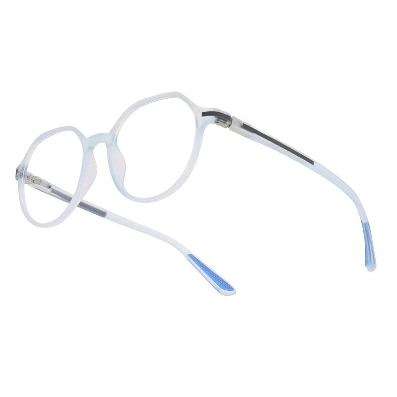 Optibul Transparent Light Blue & Transparent White Medium Full Rim Square Computer Glasses for Men & Women — Hashtag Eyewears