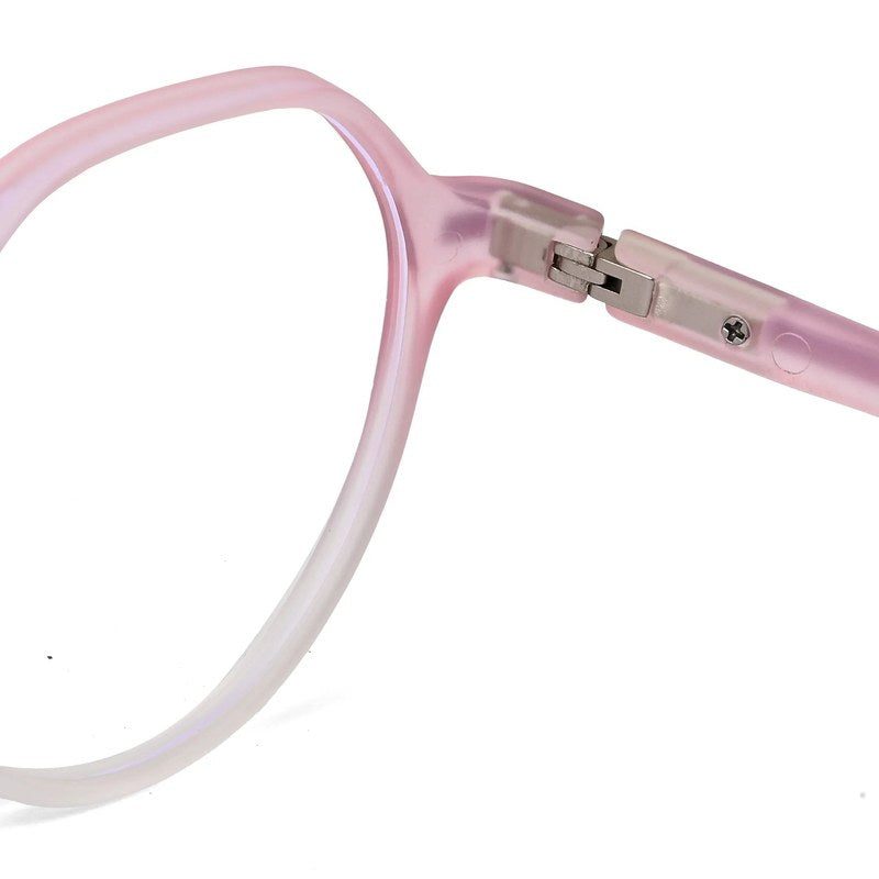 Optibul Transparent Pink & Transparent White Medium Full Rim Square Computer Glasses for Men & Women — Hashtag Eyewears