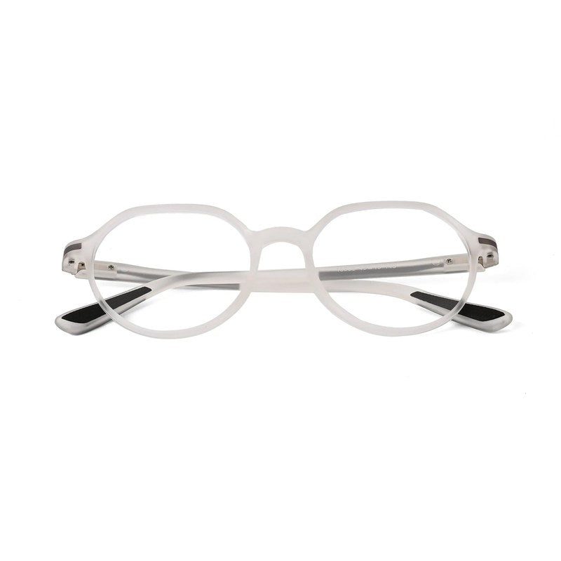 Optibul Transparent White Medium Full Rim Square Computer Glasses for Men & Women — Hashtag Eyewears