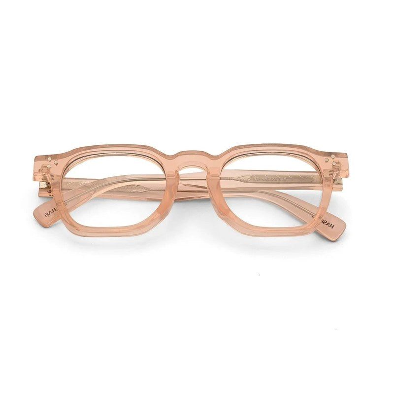 OptiShift Transparent Cream Medium Full Rim Square Computer Glasses for Men & Women — Hashtag Eyewears