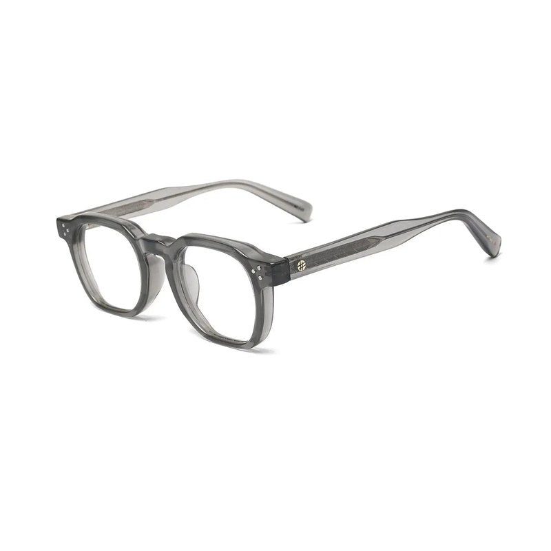 OptiShift Transparent Greenish Grey Medium Full Rim Square Computer Glasses for Men & Women — Hashtag Eyewears
