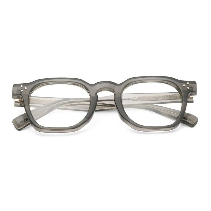 OptiShift Transparent Greenish Grey Medium Full Rim Square Computer Glasses for Men & Women — Hashtag Eyewears