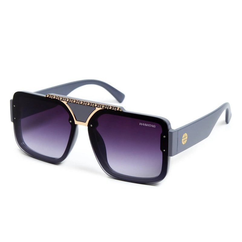 Orbis Gradient Blue Large Full Rim Square Sunglasses for Men — Hashtag Eyewears