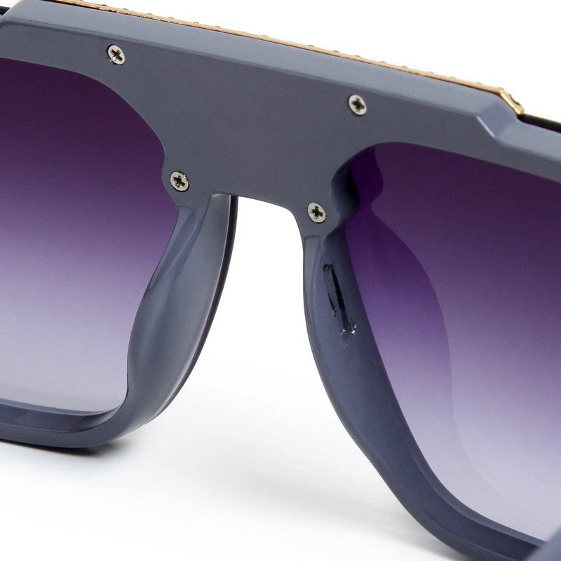 Orbis Gradient Blue Large Full Rim Square Sunglasses for Men — Hashtag Eyewears