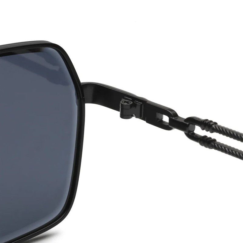 Orbital Black Medium Full Rim Rectangle Sunglasses for Men & Women — Hashtag Eyewears
