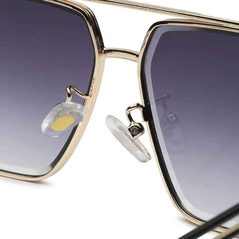 Orbital Gradient Green Medium Full Rim Rectangle Sunglasses for Men & Women — Hashtag Eyewears