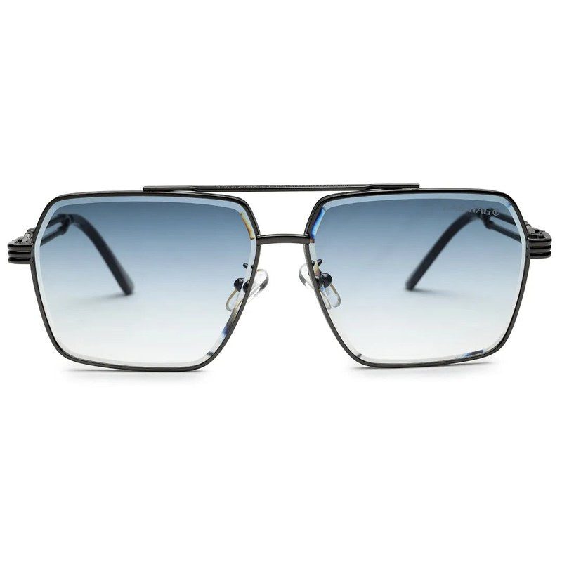 Orbital Gradient Grey Medium Full Rim Rectangle Sunglasses for Men & Women — Hashtag Eyewears