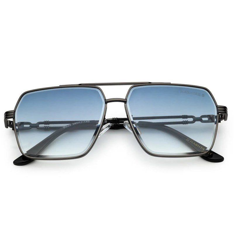 Orbital Gradient Grey Medium Full Rim Rectangle Sunglasses for Men & Women — Hashtag Eyewears