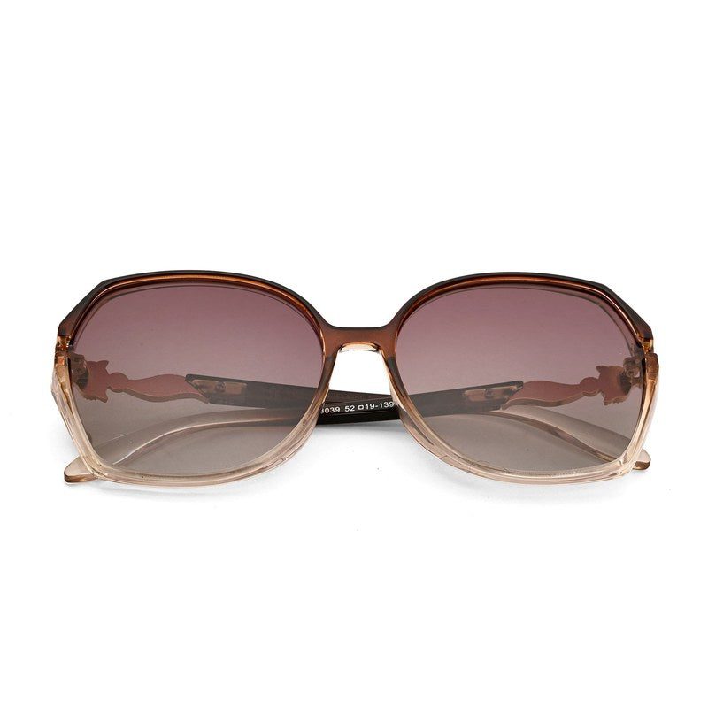 Orya Brown Gold Medium Full Rim Butterfly Sunglasses for Women — Hashtag Eyewears