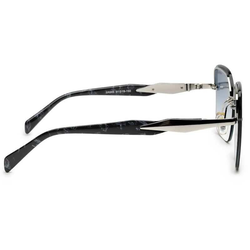 Parion Gradient Black and Silver Medium Full Rim Oversized Sunglasses for Women — Hashtag Eyewears