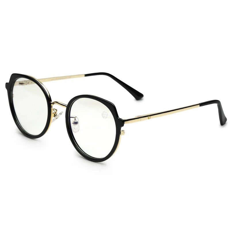 Photogrey Black & Golden Medium Full Rim Round Sunglasses for Men & Women — Hashtag Eyewears