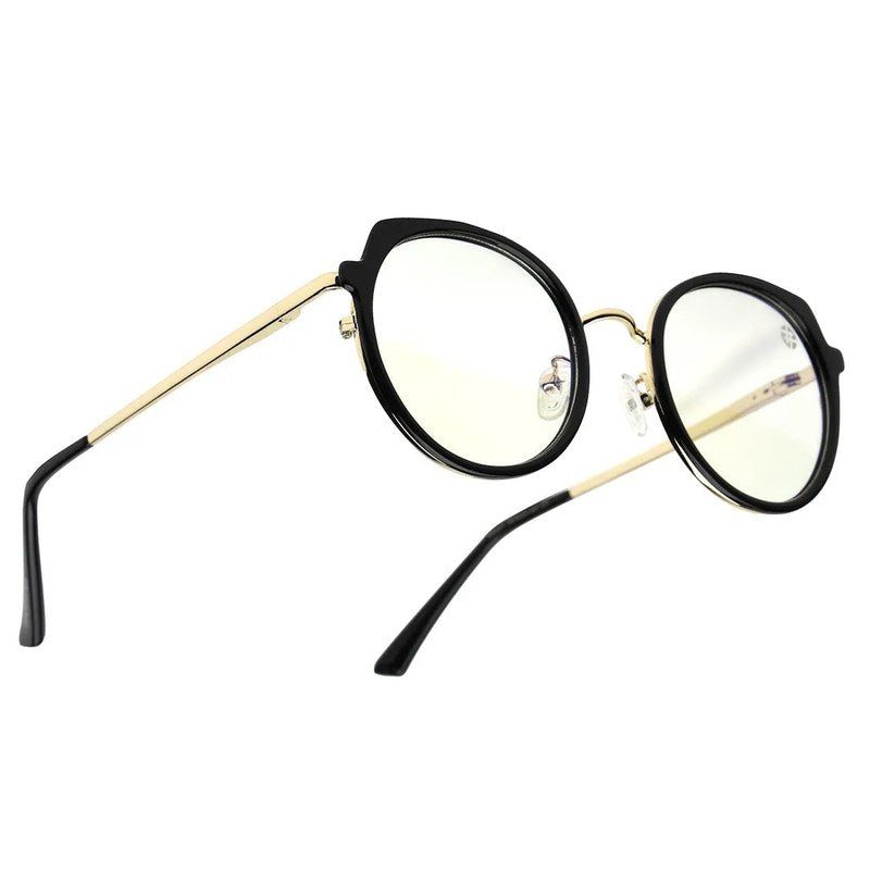 Photogrey Black & Golden Medium Full Rim Round Sunglasses for Men & Women — Hashtag Eyewears