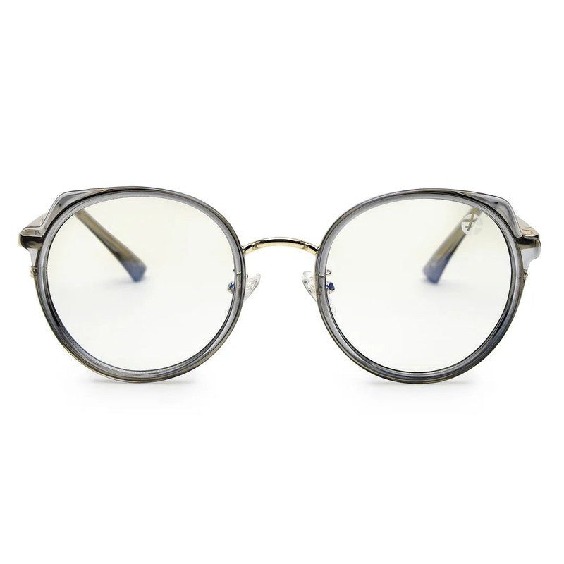 Photogrey Grey & Golden Medium Full Rim Round Sunglasses for Men & Women — Hashtag Eyewears