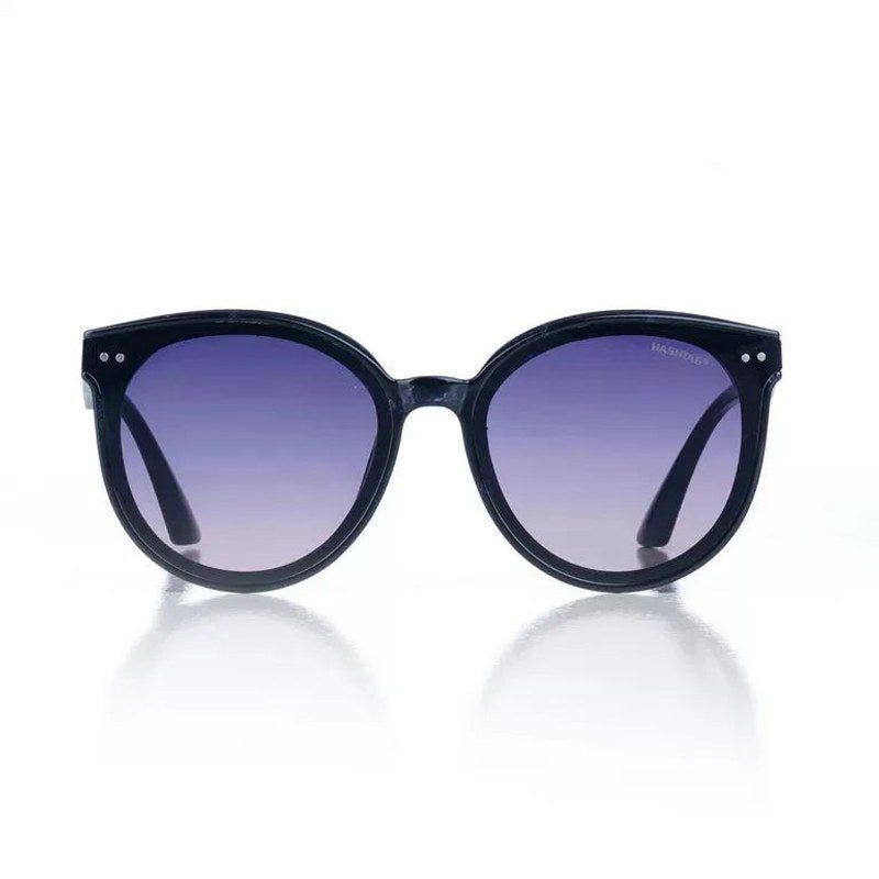Pinnacle Black Purple Texture Medium Full Rim Round Sunglasses for Men & Women — Hashtag Eyewears